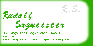 rudolf sagmeister business card